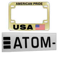 Chrome Plated Solid Brass Motorcycle License Frames (Overseas Production)